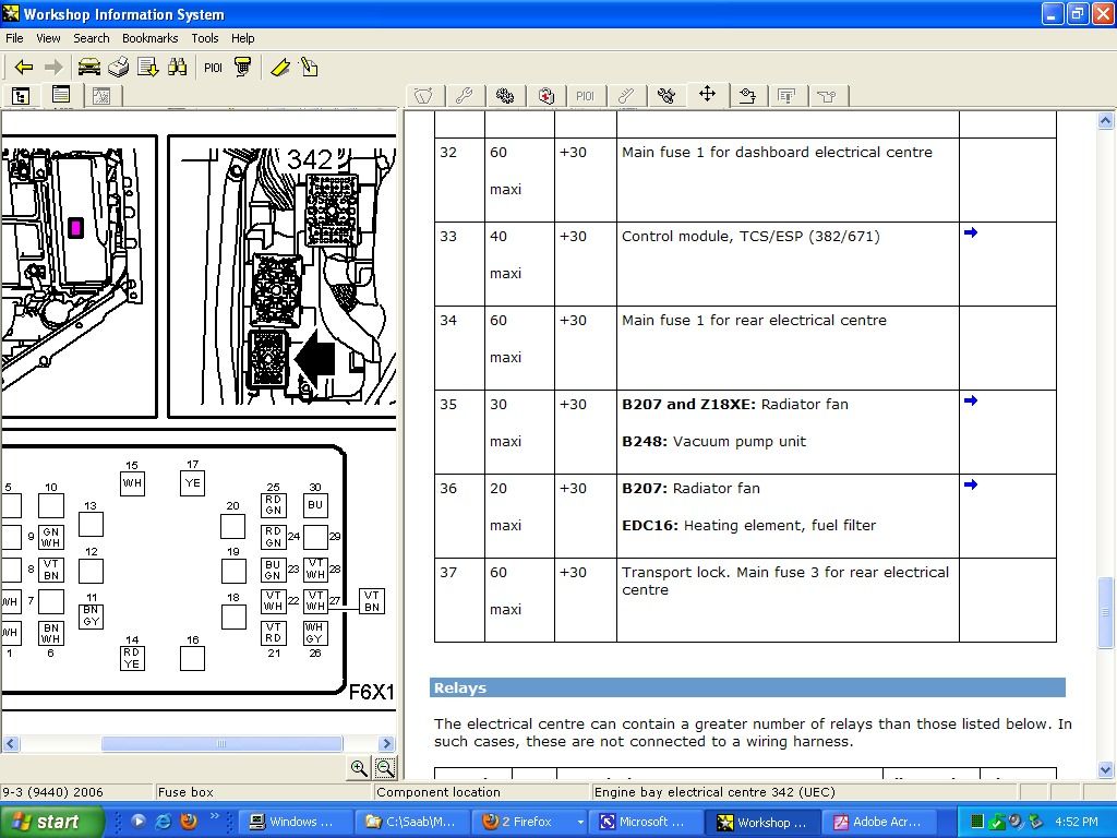 Saab 9 3 Fuse Box Diagram